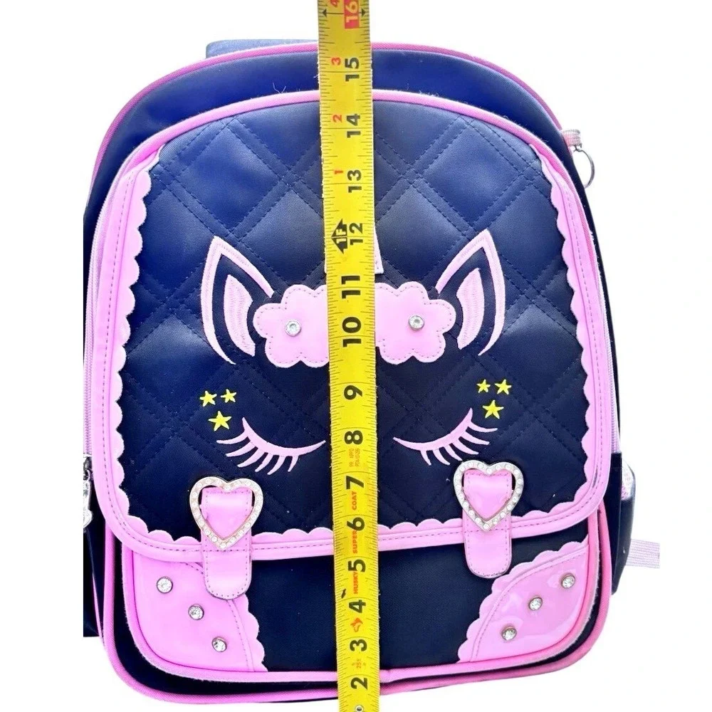 Moonmo Unicorn Face Diamond Sequins Waterproof Princess Backpack